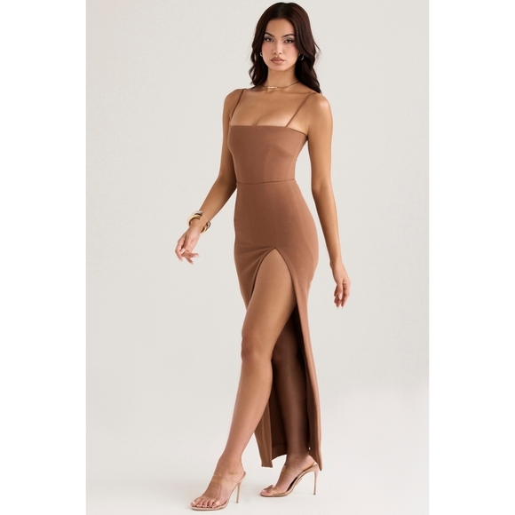 HOUSE OF CB Jaida Dress Toast M Medium - Picture 2 of 13